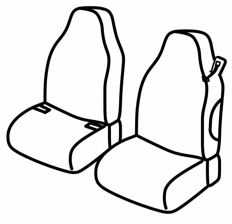 Set coprisedili Superior - Nocciola - compatibile per Smart Fortwo (11/14>04/24)