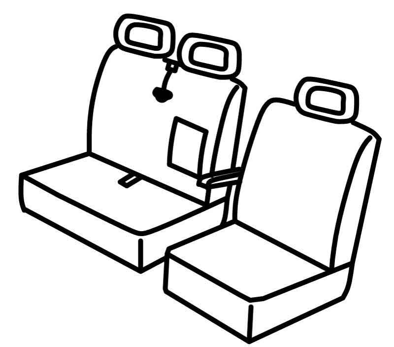 Set coprisedili Superior - Beige - compatibile per Citroen Jumper (01/94>03/06) Dal 2002 - Fiat Ducato (07/94>06/06) Dal 2002 - Peugeot Boxer (02/94>03/06) Dal 2002
