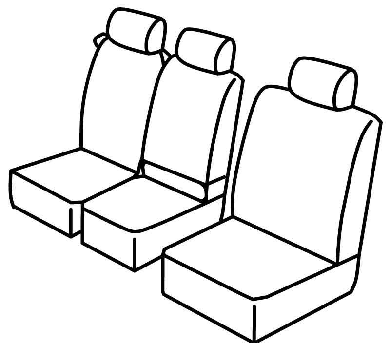 Set coprisedili Superior - Beige - compatibile per Ford Transit Connect (11/13>03/17)