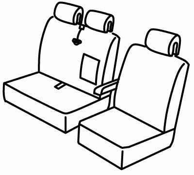 Set coprisedili Superior - Nero/Blu - compatibile per Mercedes Sprinter (06/06>05/18)