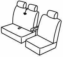 Set coprisedili Superior - Grigio/Nero - compatibile per Mercedes Sprinter (06/06>05/18) - Volkswagen Crafter (04/06>12/16)