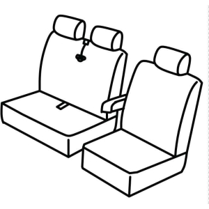 Set coprisedili Superior - Grigio/Nero - compatibile per Mercedes Sprinter (06/18>)