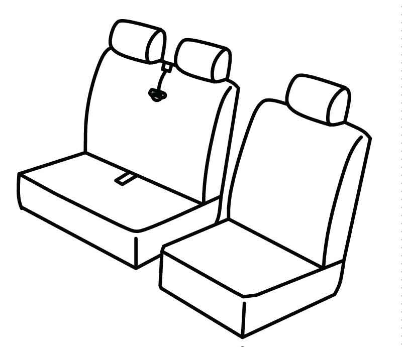 Set coprisedili Superior - Nero/Blu - compatibile per Opel Vivaro (08/01>12/13)