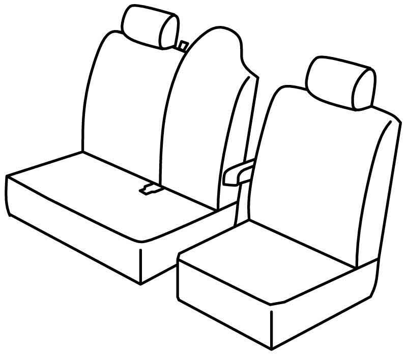 Set coprisedili Superior - Nero/Blu - compatibile per Renault Master (02/10>06/24)