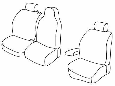Set coprisedili Superior - Beige - compatibile per Fiat Talento (05/16>) - Opel Vivaro (01/14>02/19) - Renault Trafic (06/14>)