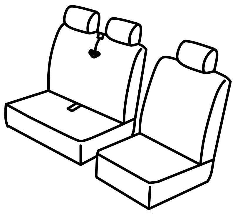Set coprisedili Superior - Nocciola - compatibile per Renault Trafic (03/01>05/14) dal 2001
