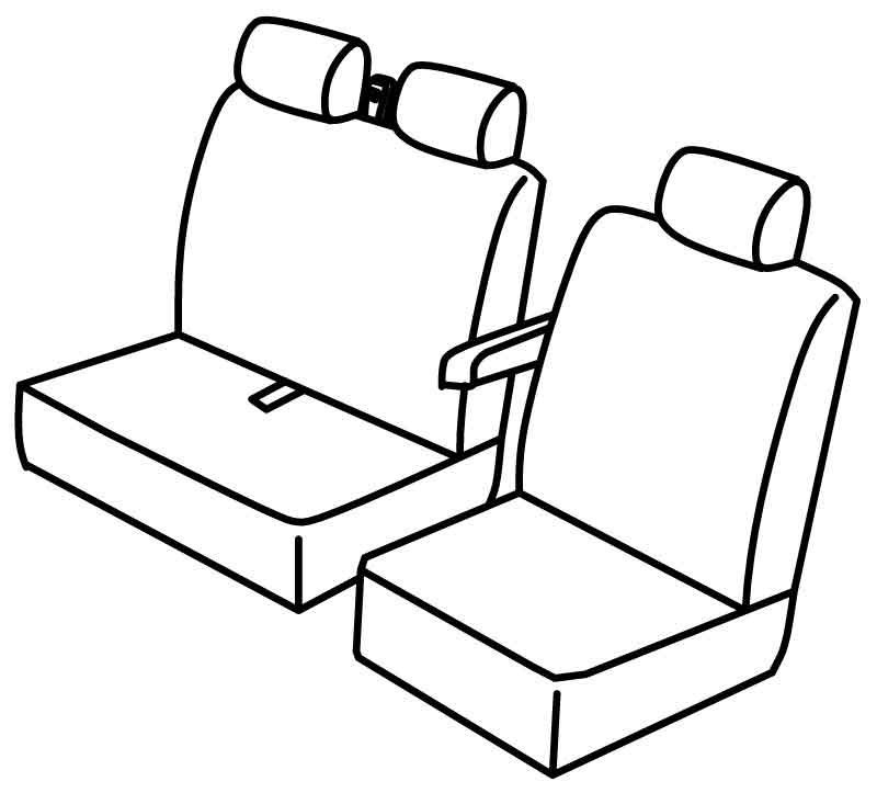 Set coprisedili Superior - Grigio/Nero - compatibile per Opel Movano (08/10>12/21) - Renault Master (02/10>06/24)
