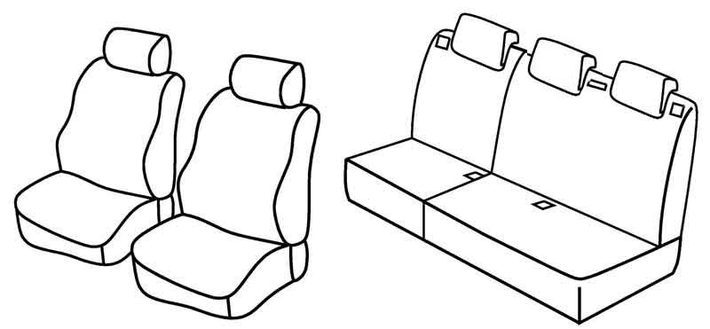 Set coprisedili Superior - Beige - compatibile per Fiat Punto 5p (01/12>04/19)