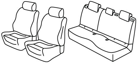 Set coprisedili Superior - Nero/Blu - compatibile per Citroen C3 (07/24>) Hybrid