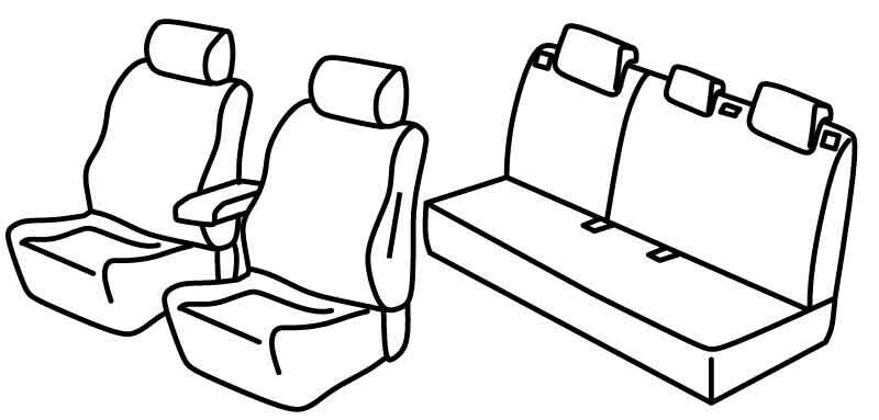 Set coprisedili Superior - Grigio/Nero - compatibile per Kia Stonic (10/17>)