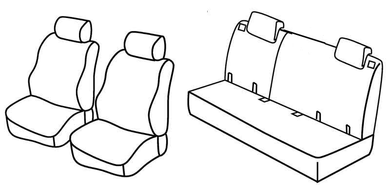 Set coprisedili Superior - Nero/Grigio - compatibile per Suzuki Swift 3p (09/10>04/17)