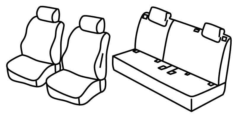 Set coprisedili Superior - Nero/Rosso - compatibile per Suzuki Swift 5p (05/17>)