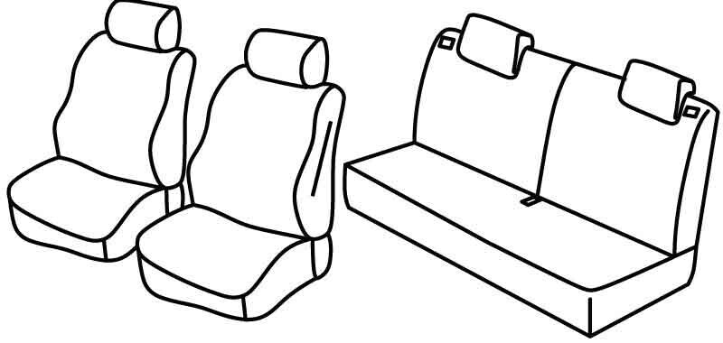 Set coprisedili Superior - Nero/Blu - compatibile per Suzuki Jimny 3p (11/18>)