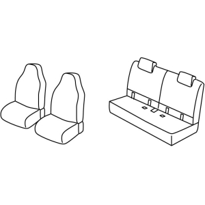 Set coprisedili Superior - Nero/Blu - compatibile per Citroen C1 3p (06/14>03/21) - Citroen C1 5p (06/14>12/21) - Citroen C1 Airscape 3p (06/14>05/18) - Citroen C1 Airscape 5p (06/14>05/18) - Peugeot 108 3p (06/14>03/21) - Peugeot 108 5p (06/14>12/21) - Peugeot 108 Top! (06/14>06/19) - Toyota Aygo 3p (06/14>12/21) - Toyota Aygo 5p (06/14>12/21) - Toyota Aygo X-Wave (06/14>04/18) - Toyota Aygo X-Wave (06/14>12/19) - Toyota Aygo X-Wave (05/18>12/19)