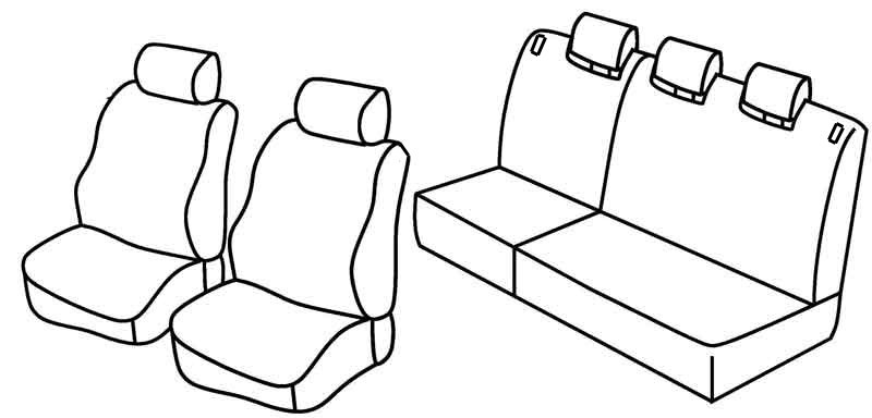 Set coprisedili Superior - Nocciola - compatibile per Toyota Yaris 5p (01/06>09/11)