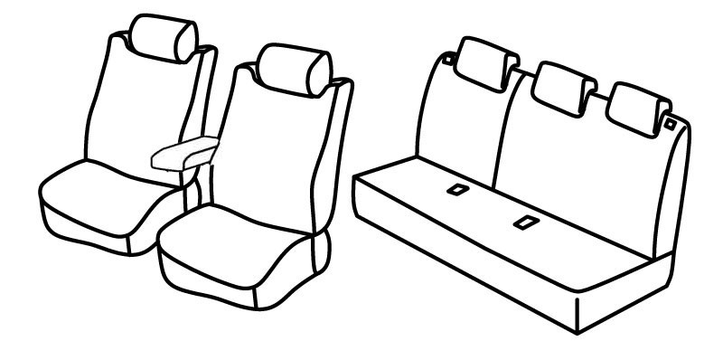 Set coprisedili Superior - Beige - compatibile per Toyota Yaris 5p (10/11>08/20) Stella, Luna, Style, Sport