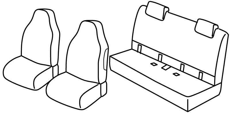 Set coprisedili Superior - Beige - compatibile per Toyota Aygo 5p (06/14>12/21)