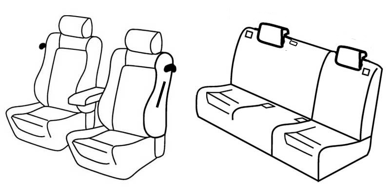 Set coprisedili Superior - Beige - compatibile per Alfa Romeo 147 3p (11/04>08/08)
