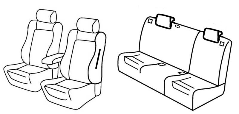 Set coprisedili Superior - Beige - compatibile per Alfa Romeo 147 5p (11/04>08/08)