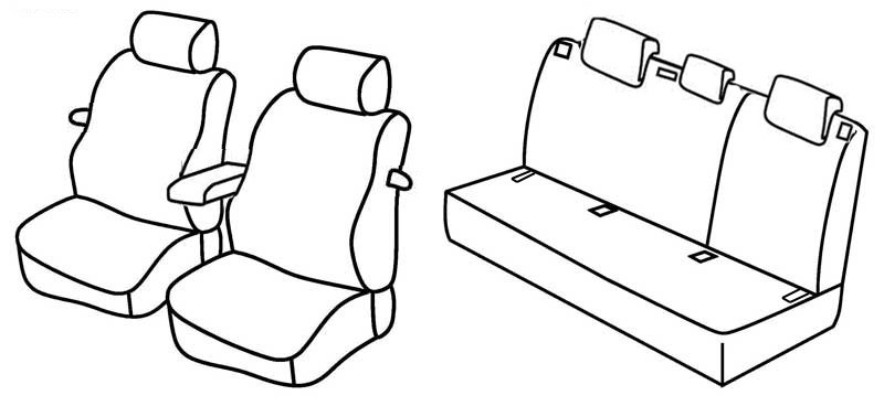 Set coprisedili Superior - Grigio/Nero - compatibile per Audi A3 3p (05/03>08/12) Soul