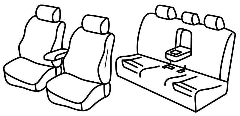 Set coprisedili Superior - Nero/Grigio - compatibile per Bmw Serie 3 (F30) (02/12>11/18)