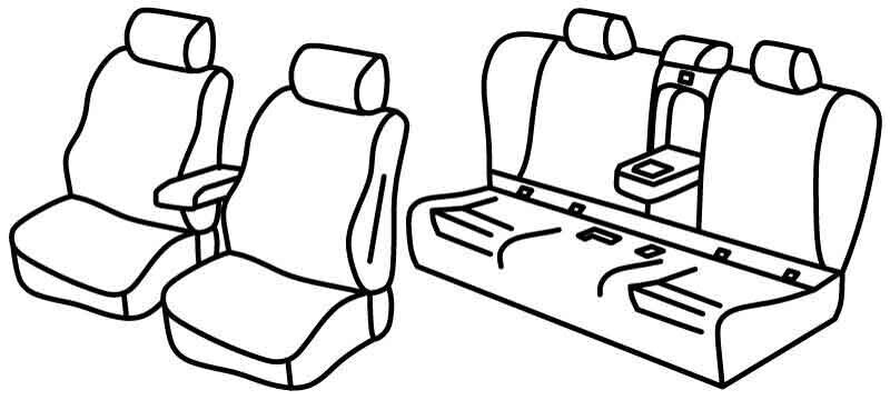 Set coprisedili Superior - Nero/Blu - compatibile per Bmw Serie 3 (F30) (02/12>11/18)
