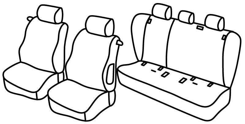 Set coprisedili Superior - Nocciola - compatibile per Bmw Serie 1 (E81) (03/07>06/12)