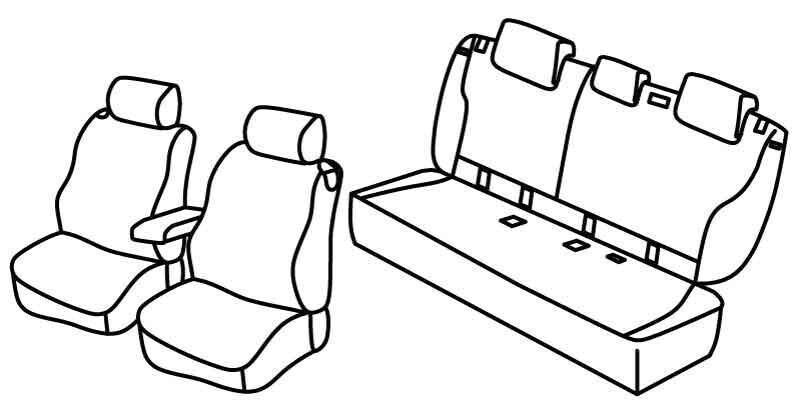 Set coprisedili Superior - Grigio/Nero - compatibile per Bmw Serie 1 (F21) (07/12>09/19)