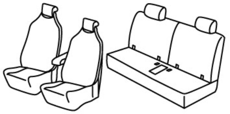Set coprisedili Superior - Nero/Rosso - compatibile per Bmw i3 (I03) (11/13>02/23)