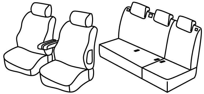 Set coprisedili Superior - Nocciola - compatibile per Citroen Berlingo Multispace (11/02>03/08)