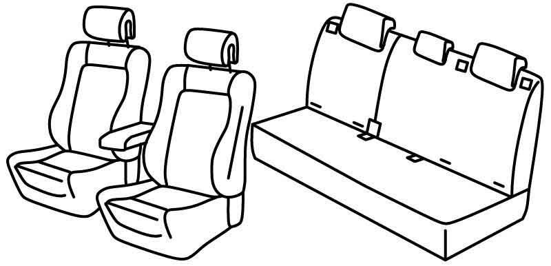 Set coprisedili Superior - Beige - compatibile per Citroen C4 5p (11/10>02/18) Exclusive, Seduction