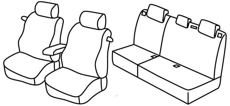 Set coprisedili Superior - Nocciola - compatibile per Citroen C4 3p (01/05>10/10)