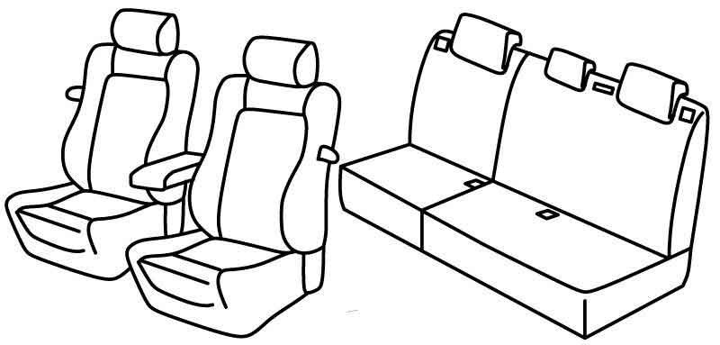 Set coprisedili Superior - Beige - compatibile per Citroen C4 3p (01/05>10/10) VTR