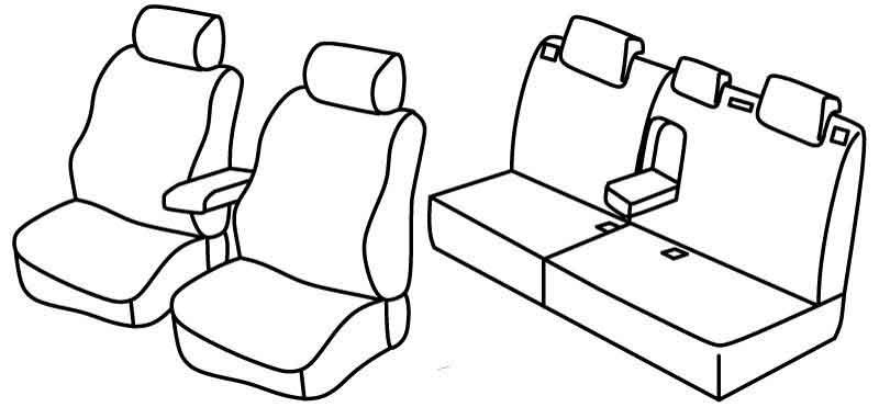 Set coprisedili Superior - Beige - compatibile per Citroen C4 5p (01/05>10/10)