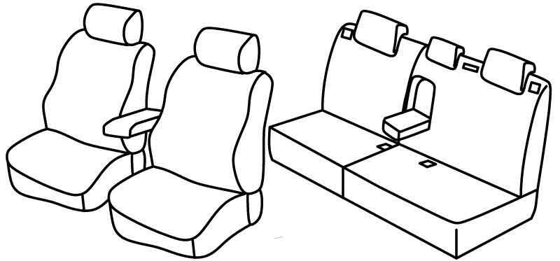 Set coprisedili Superior - Beige - compatibile per Citroen C4 5p (01/05>10/10)