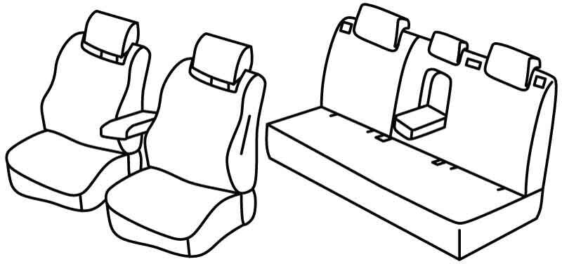 Set coprisedili Superior - Beige - compatibile per Citroen C4 5p (11/20>)