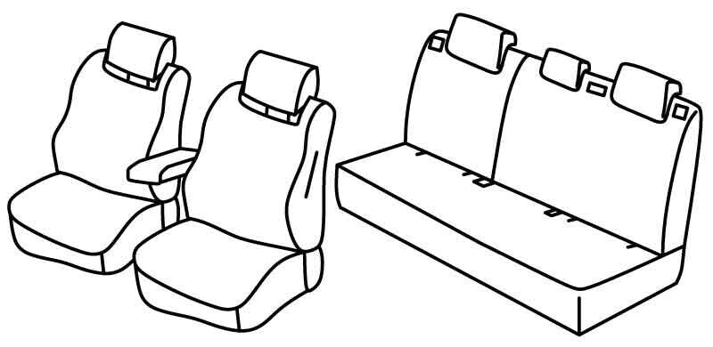 Set coprisedili Superior - Grigio/Nero - compatibile per Citroen C4 5p (11/20>)
