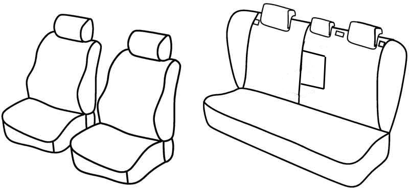 Set coprisedili Superior - Nocciola - compatibile per Fiat Croma (05/05>04/11)