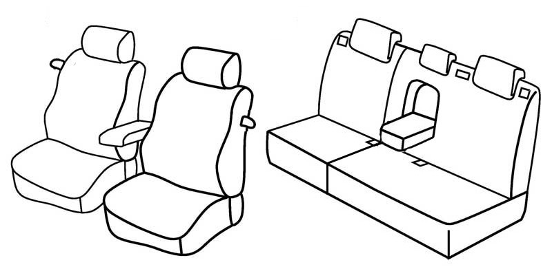 Set coprisedili Superior - Beige - compatibile per Ford Focus 3p (02/05>02/11)