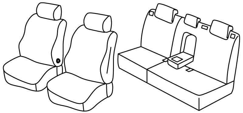 Set coprisedili Superior - Nocciola - compatibile per Ford Kuga (06/08>02/13) Titanium