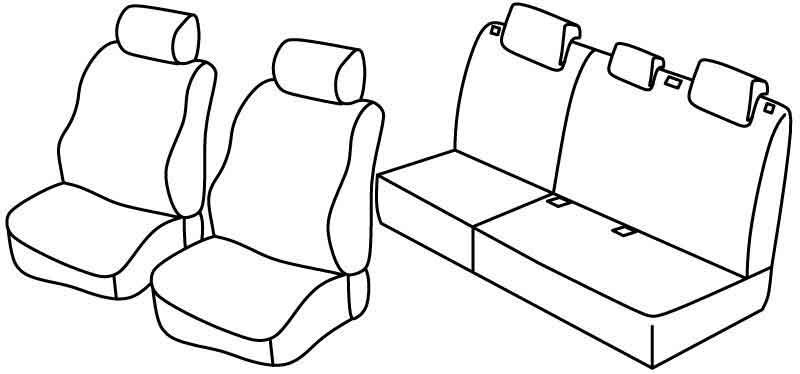 Set coprisedili Superior - Beige - compatibile per Hyundai i20 5p (02/09>05/12)