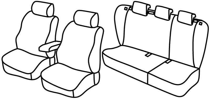 Set coprisedili Superior - Nocciola - compatibile per Kia Cee'd 5p (02/07>04/12)