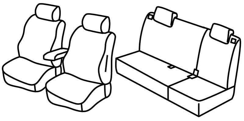 Set coprisedili Superior - Grigio/Nero - compatibile per Kia Cee'd 5p (05/12>09/18)