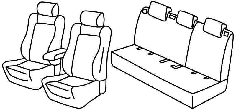 Set coprisedili Superior - Nocciola - compatibile per Kia Ceed 5p (10/18>)