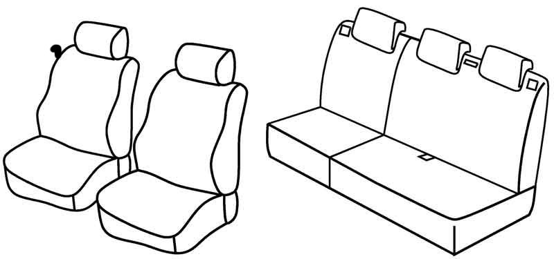 Set coprisedili Superior - Nocciola - compatibile per Mazda 2 5p (01/03>09/07)