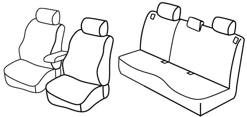 Set coprisedili Superior - Beige - compatibile per Mazda 3 5p (01/04>03/09) dal 2006