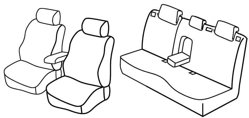Set coprisedili Superior - Nocciola - compatibile per Mazda 3 5p (04/09>12/13)