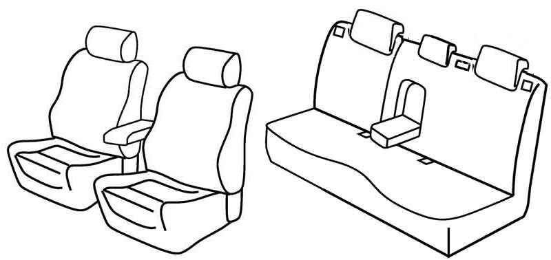 Set coprisedili Superior - Nero/Rosso - compatibile per Mazda 3 5p (04/09>12/13)