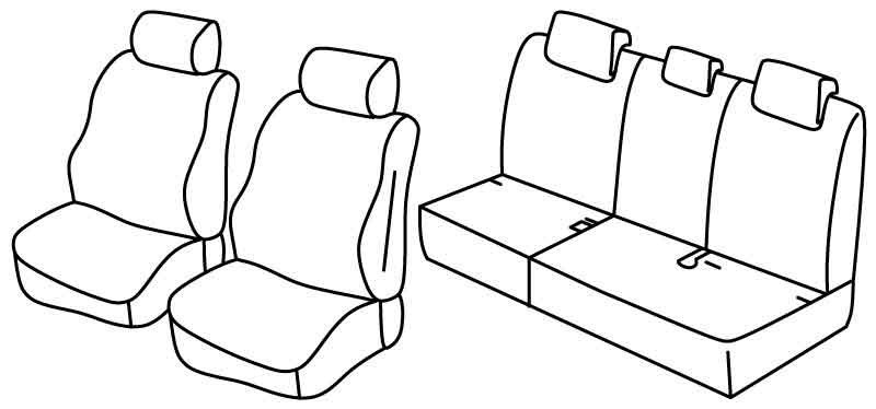 Set coprisedili Superior - Nocciola - compatibile per Mini Countryman (R60) (09/10>01/17)