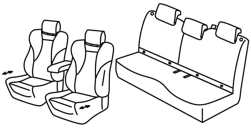 Set coprisedili Superior - Beige - compatibile per Mini Mini (F55) (07/14>03/24)